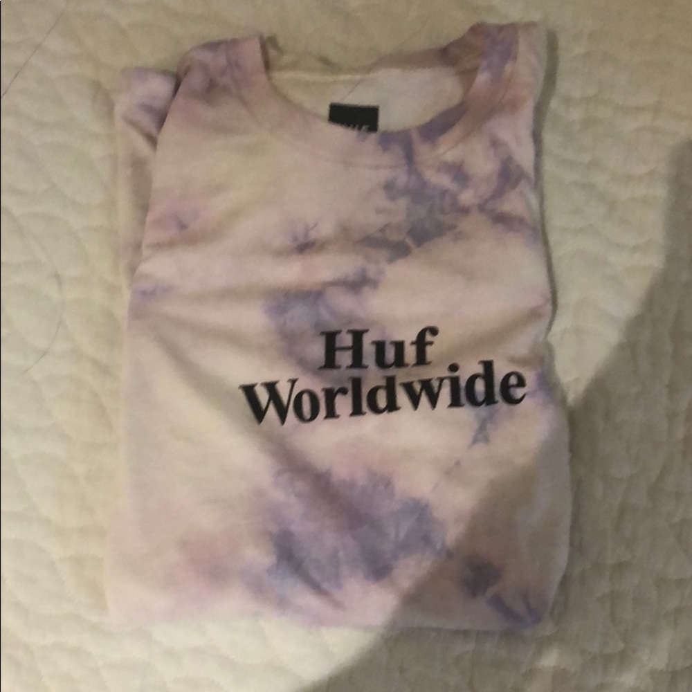 huf lilac tie dye shirt